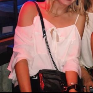 Ella Moss Cold Shoulder Silk Blouse